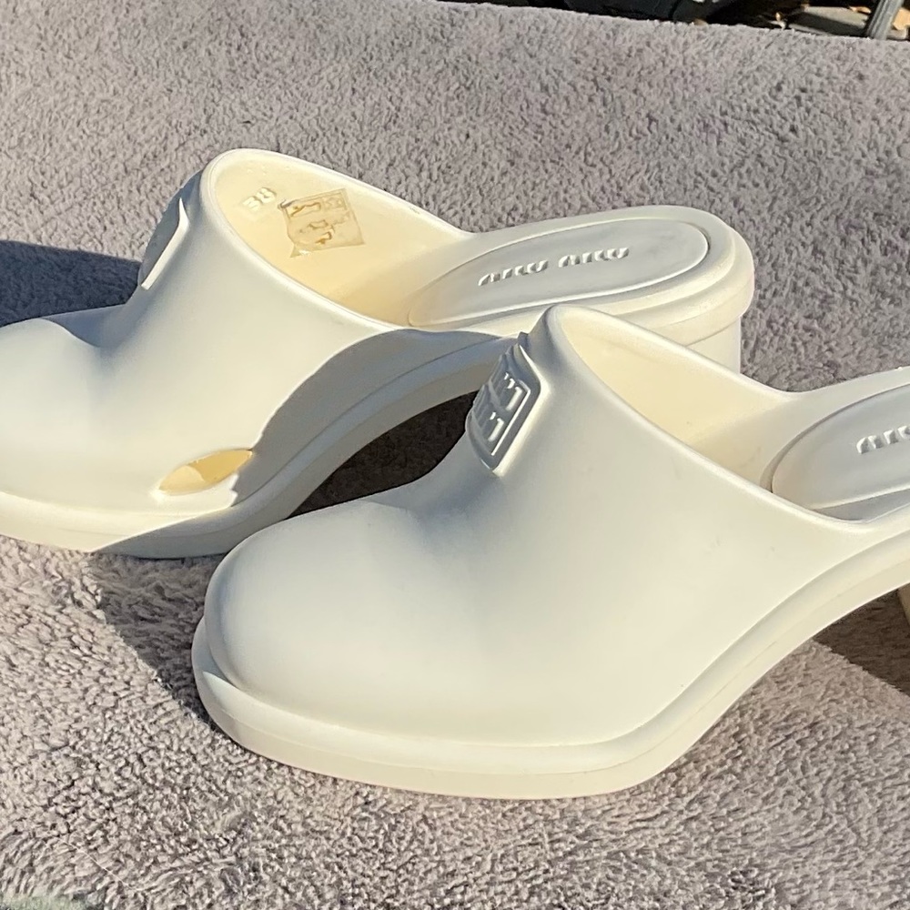 MIU MIU Rubber Mules Sabots size 8 SOLD - Picture 7 of 7